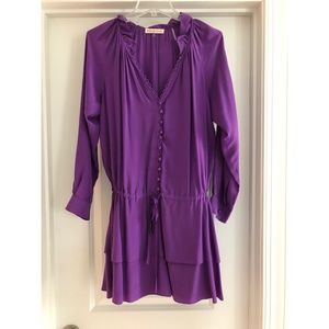 Rebecca Taylor Purple Long Sleeved Tunic Dress
